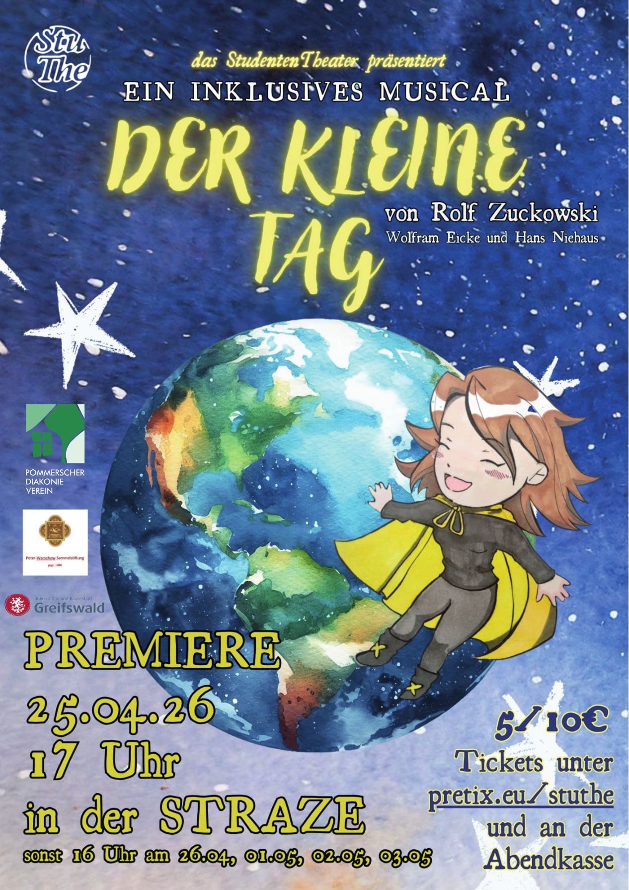 Der kleine Tag - Die Erdkugel mit dem kleinen Tag im Vordergrund